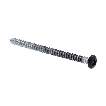 Prime-Line Sheet Metal Screw S-Tap Pan Head Phil Dr No. 8 X 2-1/2in Zinc Pl Steel Black Head 25PK 9154999